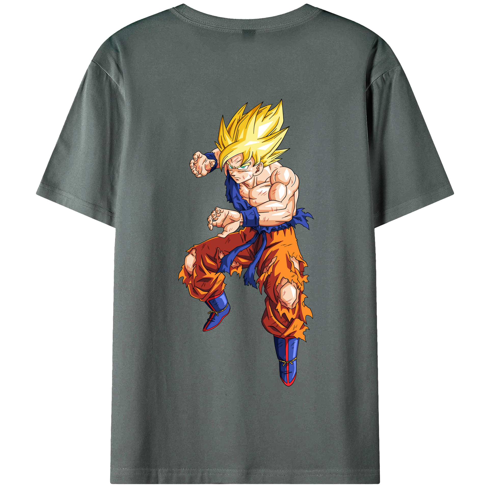 （画像用） ドラゴンボール 孫悟空（そん ごくう）Son Goku カカロット DRAGON BALL Kakarotto 綿100％半袖Tシャツ（背面プリント）